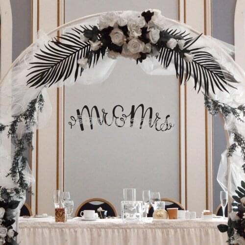 Mr And Mrs Wedding Decal Sign Wall Decal Modern Design Love Story Party Bedroom Decor Home Vinyl Art board wall Stickers EA518