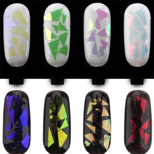French Tips Manicure Decal Decoration Colorful Glass Nail Sticker Nail Art DIY Tips Guides Transfer Stickers Accessories