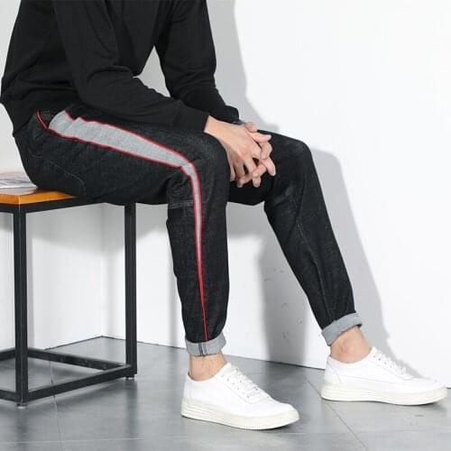 2019 Autumn New Trend Mens Stretch Long Pants Plus 7XL 6XL 5XL Big Size Jeans Men Loose Large Size Japanese Feet Harem Pants