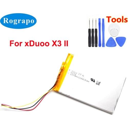 New 3.7V 2000mAh Li-Polymer Battery For xDuoo X3 II Music Player Accumulator 4-Wire Plug