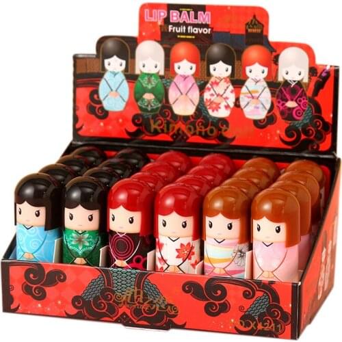 Wholesale Moisturizing Lip Balm Color Change Lipbalm Lip Gloss Cute Kawaii Lips Makup 6 Different Flavor for Girl Party Gifts