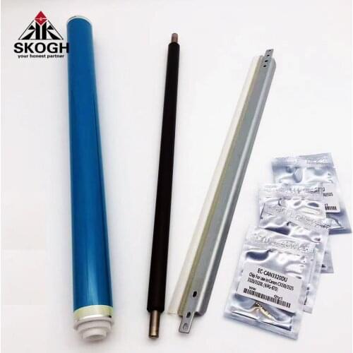 A Set Original IRC3320 GPR53 OPC Drum Chip For Canon IR C3320 C3325i C3320L C3325 IRC3325 Drum Clean Blade Primary Charge Roller