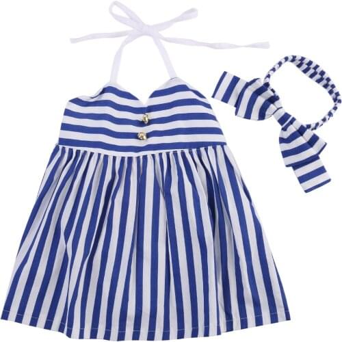 Baby Girls Princess Dresses Toddler Party Tutu Casual Dress + Headband Cute