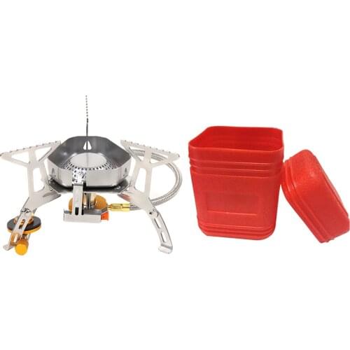 Outdoor Gas Burners Multi Portable Camping Windproof Gas Stove Cooker Picnic Cookout Hiking Equipment Furnace Stove Burner