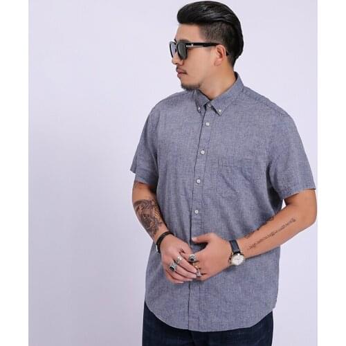 10XL 8XL 6XL 5XL Summer New Men Shirt Fashion Plaid Printing Male Casual Short Sleeve Shirt Large Size Brand Mens Clothing