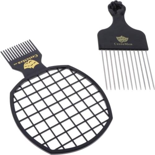 Wide Teeth Hair Detangler Pick Lift Comb Curling Brush for Curls Weave
