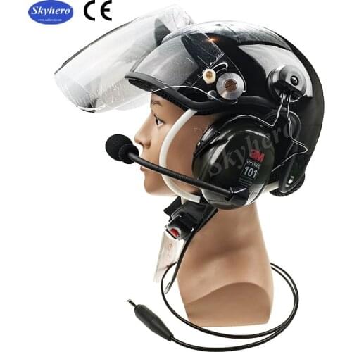 3M Ear cup Paramotor helmet 6.3 jack for intercom Powered Paragliding helmets PPG Helmets Factory directly sale