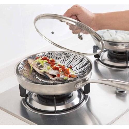 OTHERHOUSE Stainless Steel Folding Steamer Shelf Pot Steaming Tray Stand Cookware Food Steamer Rack Instant Pot Kitchen Tools