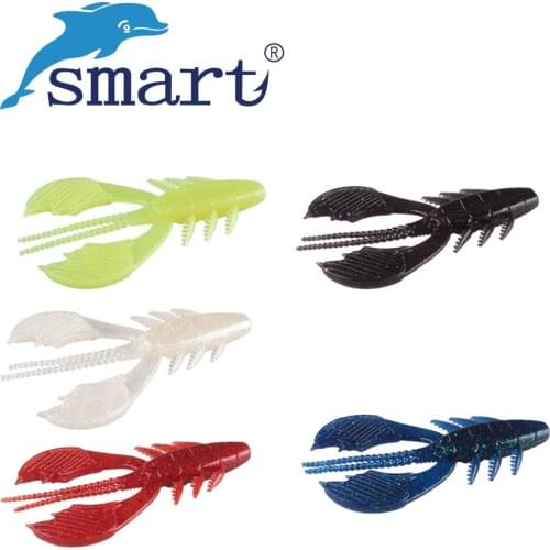 SMART 5Pcs Craws Soft Baits 96mm 6.87g Fishing Lure Silicone Crawfish Bass Lures Artificial Wobblers Leurre Peche Swimbaits