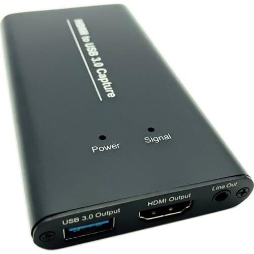 Video Capture HDMI 4K USB 3.0 Game Capture Card Device 1080P Record HD Live Streaming MIC 3.5mm for Camera PC PS4 TV Xbox Switch