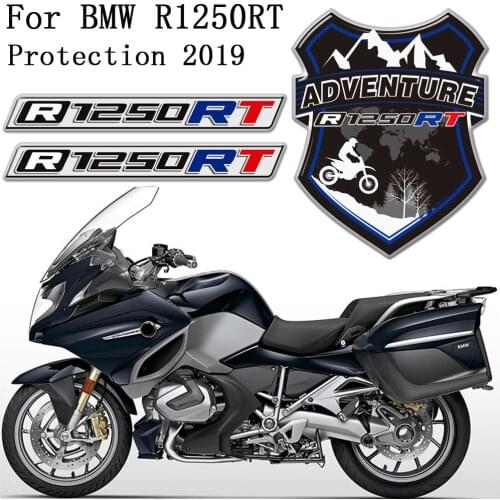 For BMW R1250RT R 1250 RT Luggage Protector Tank Pad Sticker Trunk Aluminum Cases Emblem Logo Decal Fairing Protection 2019