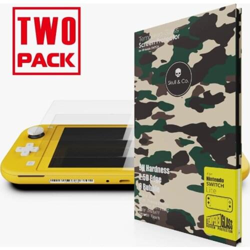 Skull & Co. Screen Protector Tempered Glass Film for Nintendo Switch Lite 2 PCS PACK