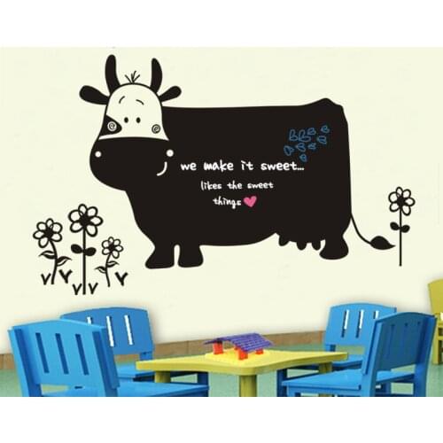 PVC Animal Blackboard Wall Stickers 4 Styles Self Adhesive Wallpaper Children Writing Board Kids Drawing Toy Vinyl Chalkboard
