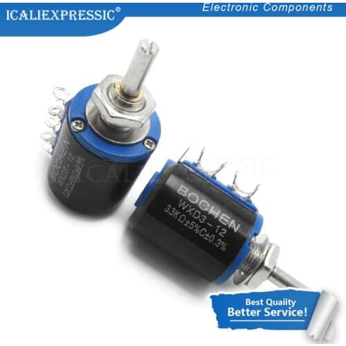 2PCS WXD3-12 1W 3K3 3.3K ohm WXD3-12-1W 5 ring multi-circle precision wire-wound potentiometer
