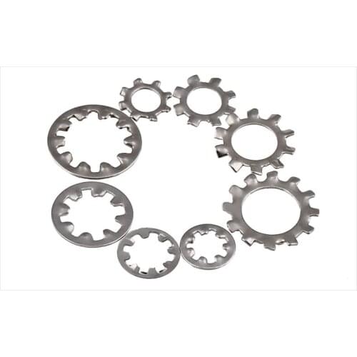 304 Stainless Steel External Tooth Internal Tooth Anti-skid Gasket Chrysanthemum Meson Anti-skid Washer M3m4m5m6m8m10 100Pcs