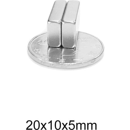 5~50PCS 20x10x5 mm Powerful Quadrate Magnetic Permanent Magnet 20x10x5mm Strong Neodymium Magnets 20*10*5 Block Search Magnet