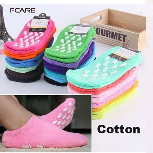 Fcare 8PCS=4 pairs adult dispensing towel socks home socks Combed cotton terry non-slip floor socks