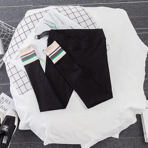 8326# Maternity Pants Spring Autumn Loose Casual Pants Loose Comfy Belly Support Pants Elastic Waist Maternity Trousers