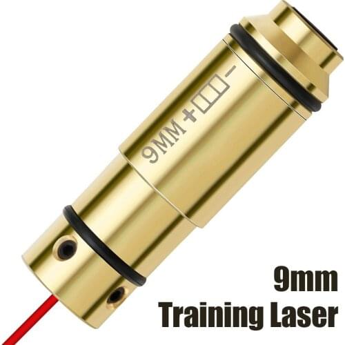 9mm Tactical Training Laser Brass Cartridge Bullet Dry Fire Trainer Hunting Pistol Handgun Shooting Dry Fire Red Dot Laser