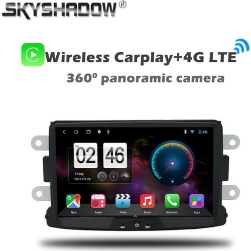 Carplay 9" IPS Android 10.0 6GB+128GB Car DVD Player GPS Map WIFI Bluetooth 5.0 RDS Radio For Dacia Renault Duster Logan Sandero