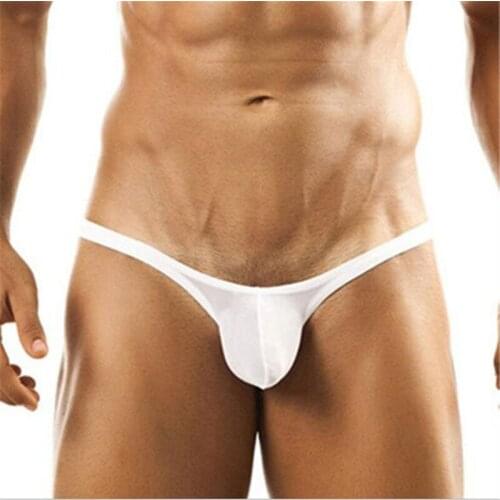Mens Gay Underwear Fashion Thong Jockstrap G String Thongs Mens Underpants Nylon Solid Color Male Panties Lingerie