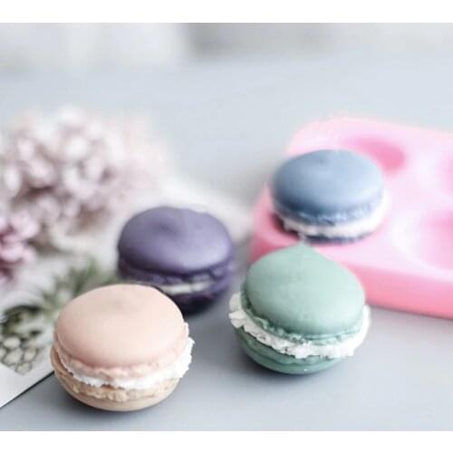 Macaroon Hamburger Soap Mold Fondant Cake Decorating Tools Clay Resin Molds Gumpaste Chocolate Candy Moulds For Soap Making