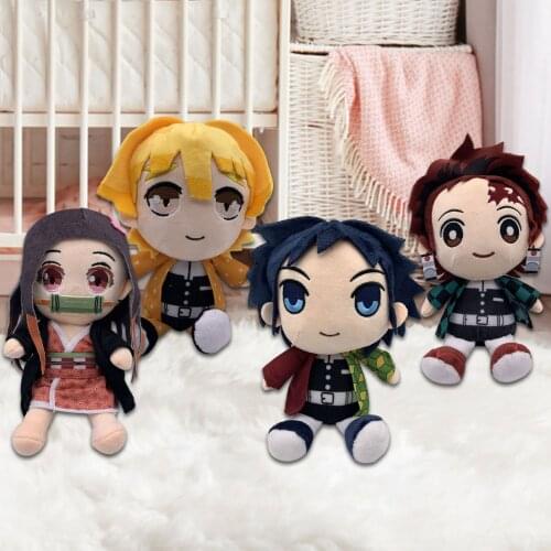 Tanjiro Tomioka Zenitsu Nezuko Anime Plush Toy Soft Doll Gifts Nezuko Tanjiro Zenitsu Garage Kit Gift For Kids