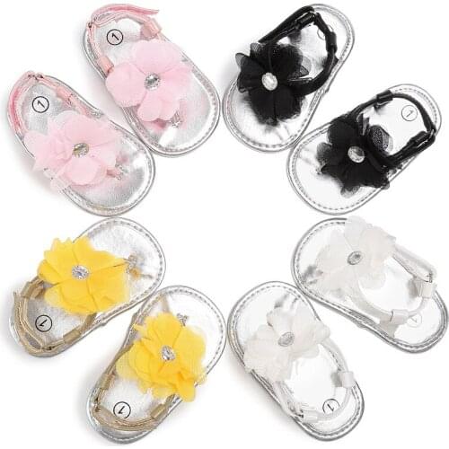 Foreign trade 0-1 years old female baby flowers summer soft bottom baby toddler shoes