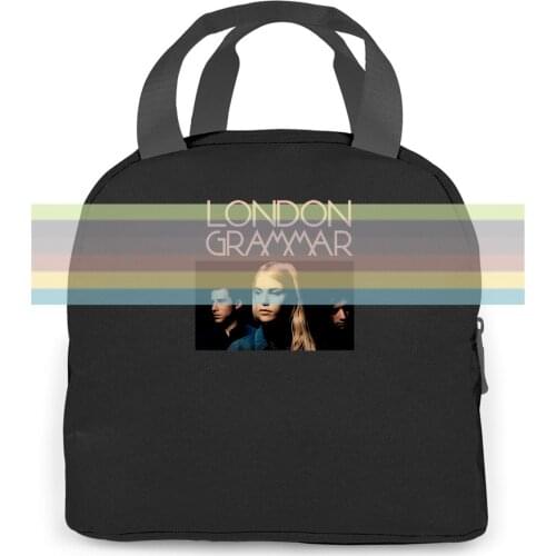 London Grammar Indie Pop Band Hannah Reid Prin Cool women men Portable insulated lunch bag adult student