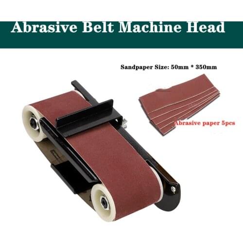 Small Polishing Machine Table Grinding Metal Woodworking Grinding Machine DIY Table Multifunctional Aabrasive Belt Head