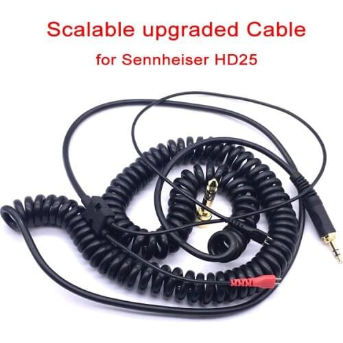 Scalable Audio Cable for Sennheiser HD25 HD 25 HD25-1 HD25-1 II HD25-C HD25-13 Replacement Earphone Headset Headphone Wire