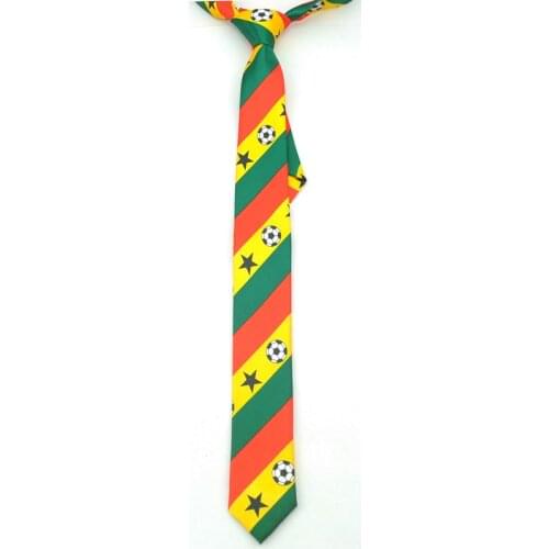 Mens Ties New 2inch wide Fashion Cameroun Flag Soccer Design Ties For Men Polyester Woven Party Gravata Gift Casual Shirts 2020