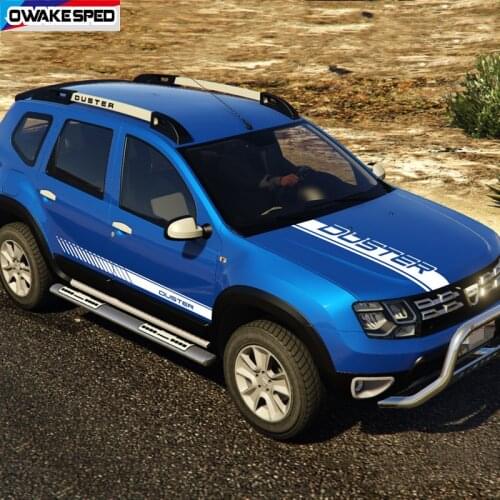 3 pcs/lot Car Hood Door Side Skirt Stickers For Dacia Renault Duster OFF ROAD Racing Styling Sport Stripes Auto Body Decor Decal