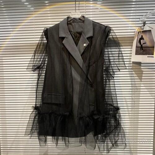 NANCYLIM Women's Blazers With Short Sleeves