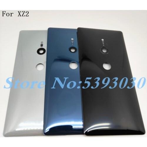Original Glass For Sony Xperia XZ2 H8216 H8266 H8276 H8296 Back Battery Cover Rear Door back case Housing Case With Camera lens