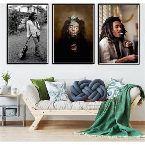 Bob Marley Singer Star Rip Posters And Prints Canvas Painting Wall Pictures For Living Room Nordic Decoration Home Decor Tableau