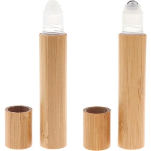 15ml Bamboo Empty Roll on Bottle Lip Balm EssentialOil Perfume Roller Bottle