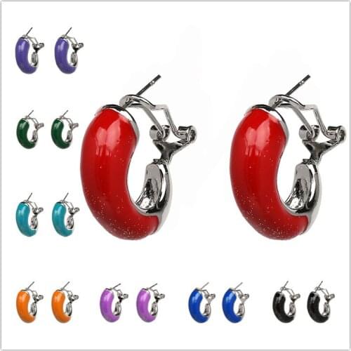 Enameled Hot Pepper Studs Earrings Jackets Unique Boho Chic Boutique Party Jewelry