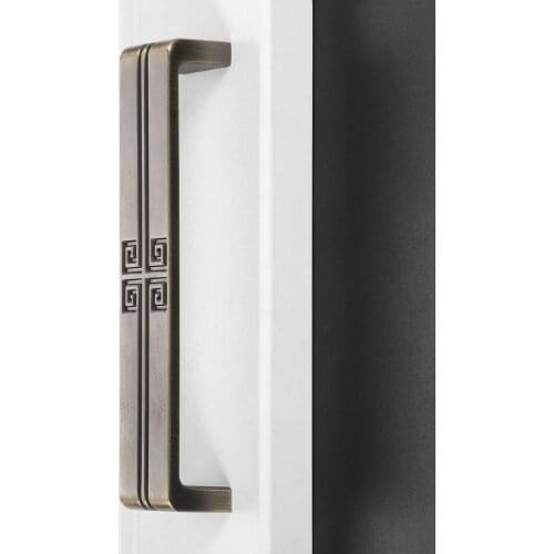 Zinc Alloy Furniture Pulls Handles 96/128/192mm Antique Door Handles And Knobs Vintage Kitchen Cabinet Knobs Furniture Hardware