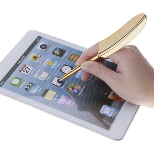 500pcs/lot Cute Fashion Feather capacitor pen for iPhone ipad tablet phone All Smart Mobile stylus condenser Unisex Universal