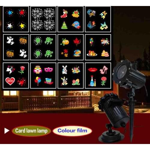 LED color film solar flower shell card lamp