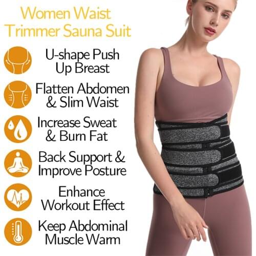 S-5XL Waistline Waist Trainer Corset, Sweat Band, Lady Velcro Adjustable Body Shape and Waist Seal Sports Band