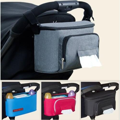 Large Capacity Baby Stroller Organizer Bag Mommy Travel Hanging Carriage Diaper Bags Bottle Cup Holder Baby Stroller Accessories