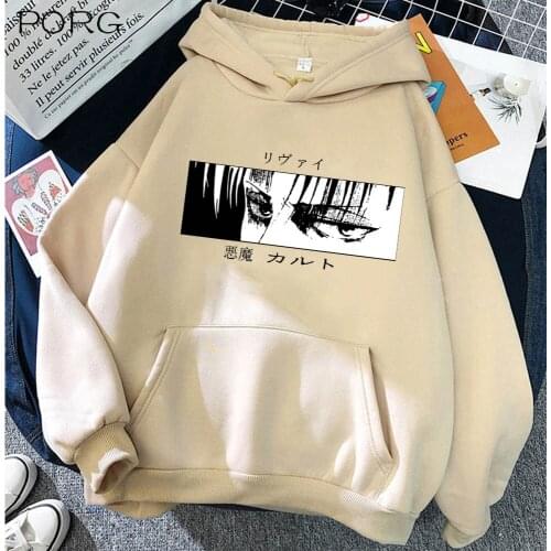 Women Hoodies Attack on Titan Women Pullovers Hoodies Sweatshirts Devil Eye Print Anime Hoody Streetwear Tops