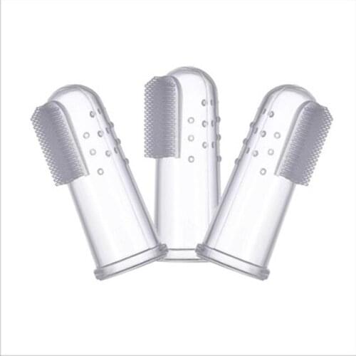 Baby Thumb Cover Toothbrush Food Grade Silicone Finger Toothbrush Newborn Tongue Coating Cleaning Brush Infant Dental Care