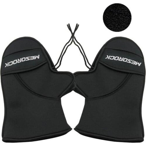 1 pair of polybutylene rubber motorcycle handlebar gloves winter electric car windshield gloves plus velvet thick windproof