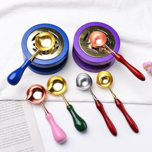 1Pcs Spoon Vintage Wax Sealing Spoon Melting Sealing Wax Stick Granule For Invitation Card Christmas 12x3cm Large Stamp