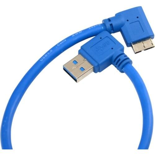 Right Angle Cable 90 Degree Male 1pc USB 3.0 A to Micro B Jack 10P Useful High Quality Brand New New