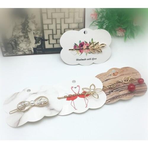 100pcs Paper Hair Band Card,DIY Handmade Jewelry Packing Card,Hair Clip,Bracelet Packing Display Tag Card