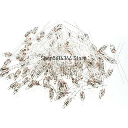 100Pcs F4 4x10mm Super Bright Red Light Neon Light Bulb Indicator Lamp